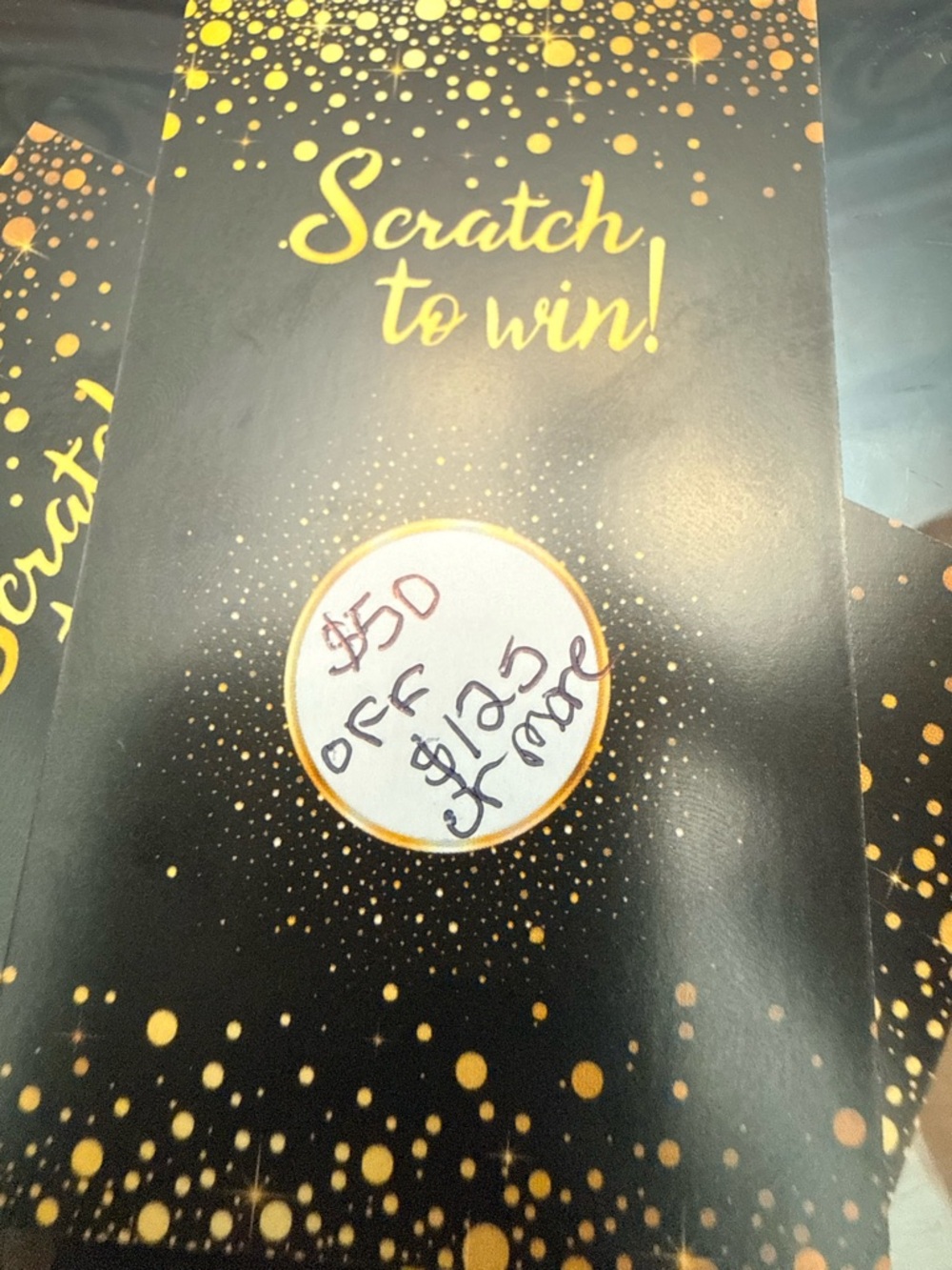 Scratch to Win Gold & Black Scratch-Off Cards - Picture 4 of 4